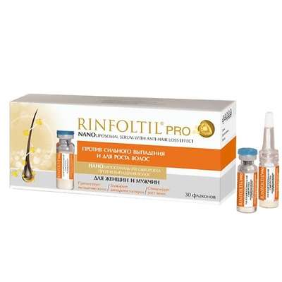 Ринфолтил PRO Нанолипосомальная сыворотка против выпадения волос для женщин и мужчин 30фп x 160 мг 100