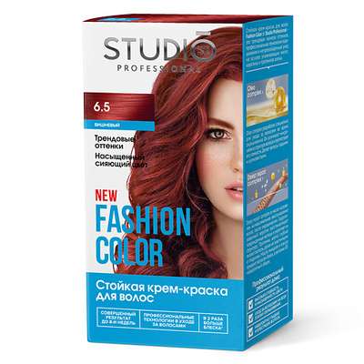 STUDIO PROFESSIONAL Краска для волос 6.5 Вишнёвый FASHION COLOR