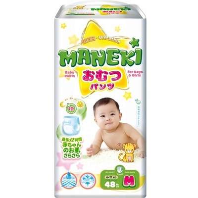 MANEKI Подгузники-трусики детские одноразовые размер M 6-11 кг 1