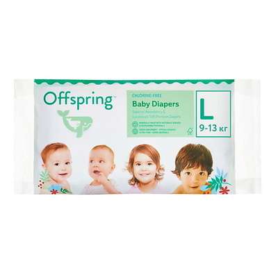 OFFSPRING Подгузники, Travel pack, L 9-13 кг 3