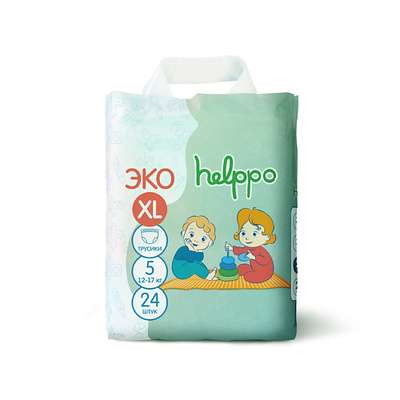 HELPPO Трусики-подгузники ЭКО XL 12-17 кг 24