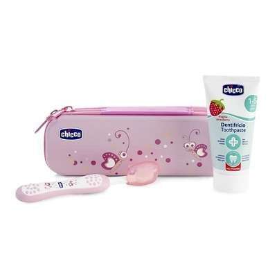 Chicco Набор детский для чистки зубов (розовый)