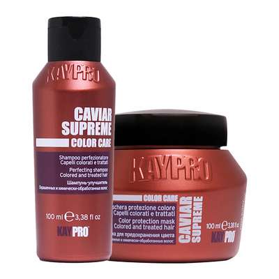 KAYPRO Набор Caviar Supreme для окрашенных волос, защита цвета: шампунь, маска