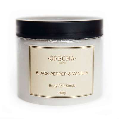 GRECHA ORGANIC Скраб для тела "Black Pepper & Vanilla" 500