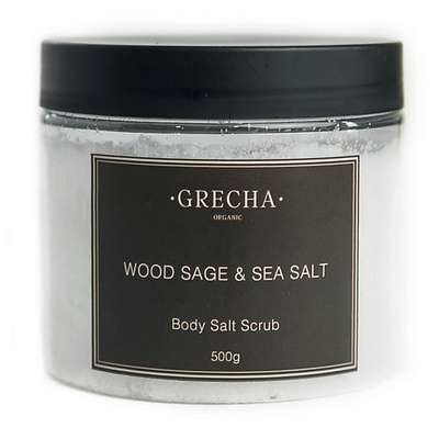 GRECHA ORGANIC Соляной скраб "Wood Sage & Sea Salt" 500