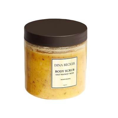 DINA BECKER Питательный соляной скраб для тела Mango + Rose 500