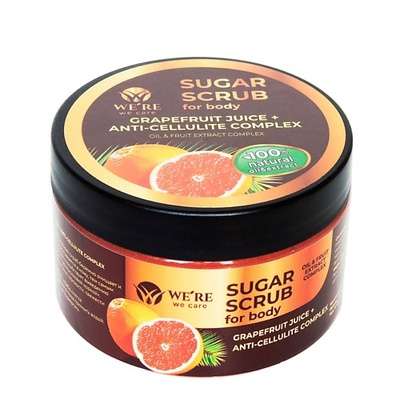 WE'RE WE CARE Скраб для тела сахарный "Грейпфрутовый сок и антицеллюлитный комплекс" 250