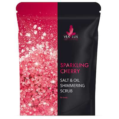 VEALUX Скраб для тела SPARKLING CHERRY SCRUB с блестками 200