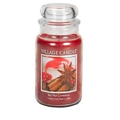 VILLAGE CANDLE Ароматическая свеча "Red Hot Cinnamon", большая