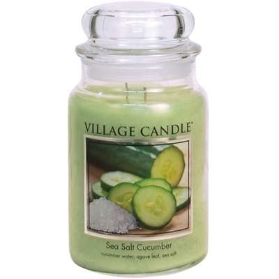 VILLAGE CANDLE Ароматическая свеча "Sea Salt Cucumber", большая