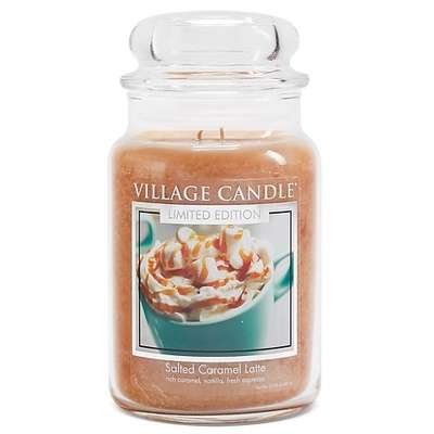 VILLAGE CANDLE Ароматическая свеча "Salted Caramel Latte", большая