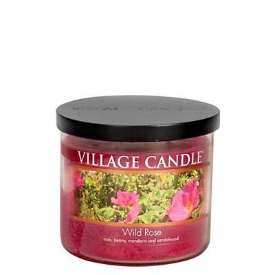 VILLAGE CANDLE Ароматическая свеча "Wild Rose", чаша, средняя