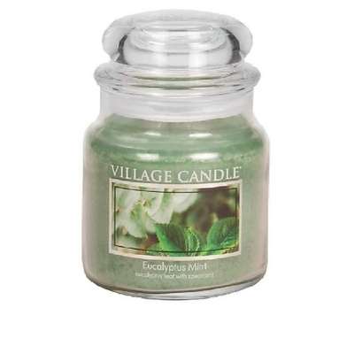 VILLAGE CANDLE Ароматическая свеча "Eucalyptus Mint", средняя
