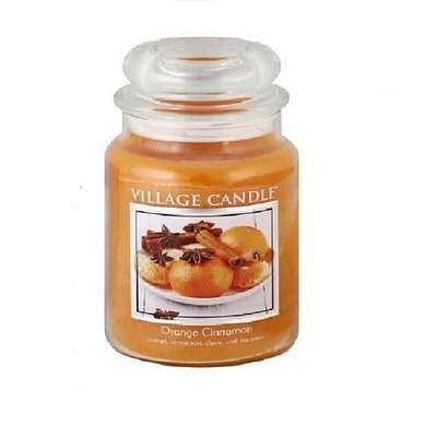 VILLAGE CANDLE Ароматическая свеча "Orange Cinnamon", большая