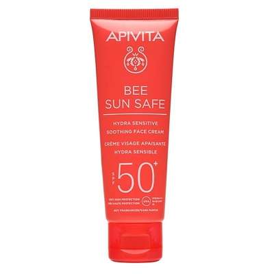 АПИВИТА БИ САН СЭЙФ Солнцезащитный свежий успокаивающий крем для чувствительной кожи лица SPF50+ 50