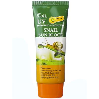 Ekel Крем солнцезащитный с муцином улитки Soothing & Moisture Sun Block SPF50/PA+++ 70