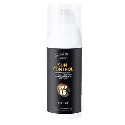 MI&KO Инновационный солнцезащитный крем для лица и тела Sun Control SPF15 50