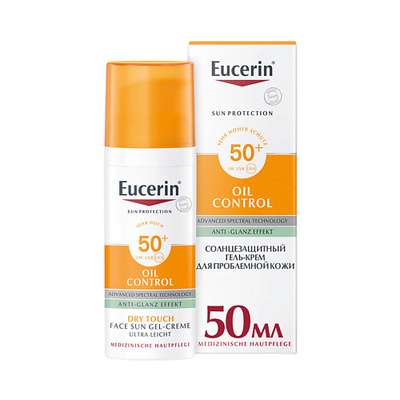 EUCERIN Солнцезащитный гель-крем для проблемной кожи лица SPF 50+