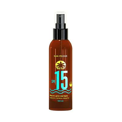 SUN FOCUS Масло для загара SPF 15