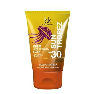 BELKOSMEX Sun Tropez Крем для лица и тела SPF 30 UVA+UVB высокая степень защиты, водостойкий 120