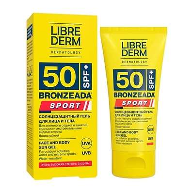 LIBREDERM Солнцезащитный гель для лица и тела BRONZEADA SPORT SPF 50