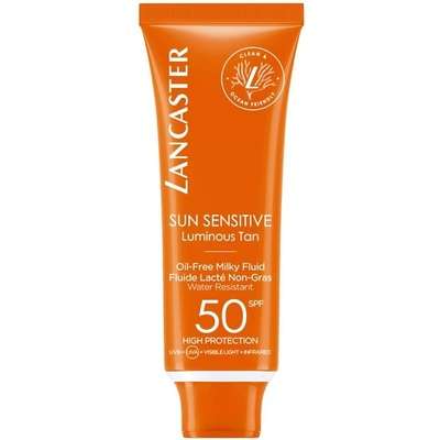 LANCASTER Нежный крем для лица Sun Sensitive Luminous Tan SPF 50