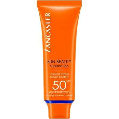 LANCASTER Комфортный крем сияющий загар для лица Sun Beauty SPF50