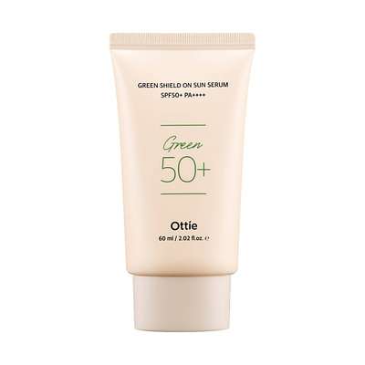 OTTIE Green Shield On Sun Serum SPF50 Солнцезащитный крем-серум для чувствительной кожи 60