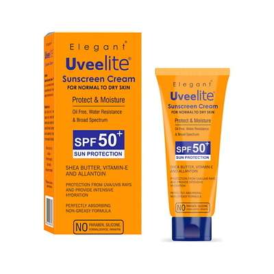 ELEGANT COSMED Солнцезащитный крем SPF 50+ для нормальной и сухой кожи Uveelite 60