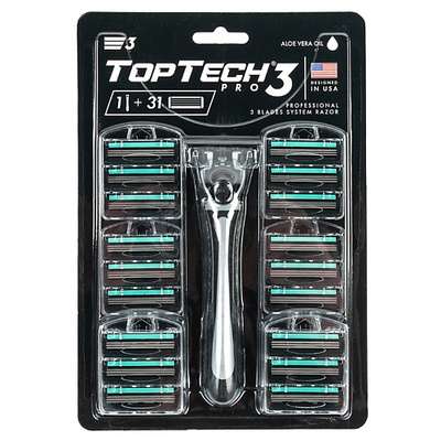 TopTech Мужская бритва PRO 3 с 31 сменной кассетой 1