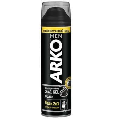 ARKO Черный гель 2в1 для бритья и умывания Black 200