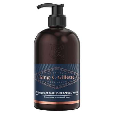 GILLETTE Средство для очищения бороды и лица для бритья Gillette King C. Gillette, мужской, 350