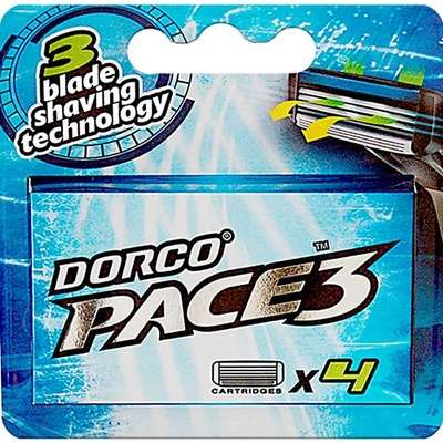 DORCO Сменные кассеты для бритья PACE3, 3-лезвийные