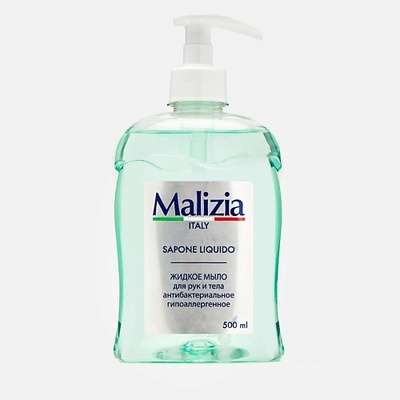 MALIZIA Жидкое мыло для рук и тела антибактериальное гипоаллергенное 500