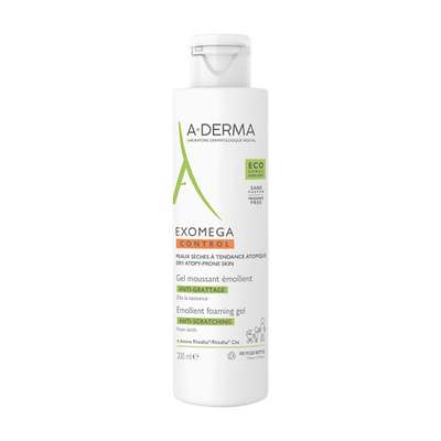 A-DERMA Смягчающий пенящийся гель для сухой кожи EXOMEGA CONTROL