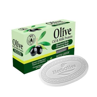 HERBOLIVE Оливковое мыло с молочным протеином 90