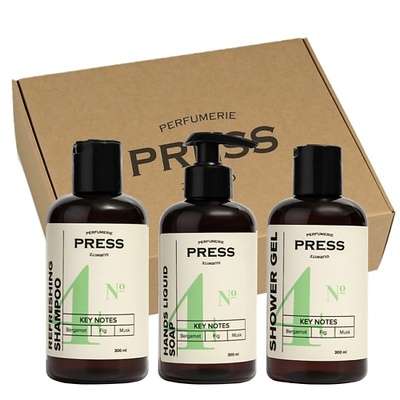 PRESS GURWITZ PERFUMERIE Набор Шампунь для волос безсульфатный №4+ Гель для душа + Жидкое мыло