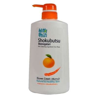 SHOKUBUTSU Крем-гель для душа "Апельсиновое масло"Orange Peel Oil" 500