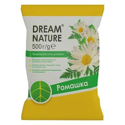 DREAM NATURE Природная соль для ванн "Ромашка" 500