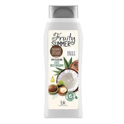 BELKOSMEX Fruty Summer Крем-гель для душа Изысканное питание кокос, масло макадамии 500