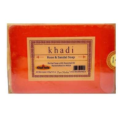KHADI Натуральное очищающее мыло Роза и Сандал 125