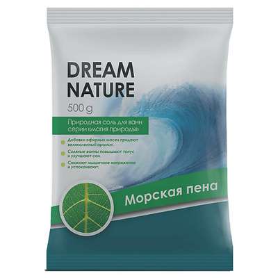 DREAM NATURE Природная соль для ванн "Морская пена" 500
