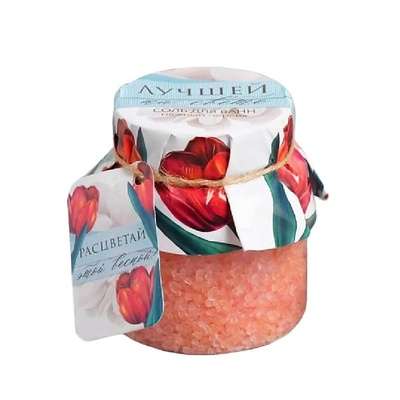 ЧИСТОЕ СЧАСТЬЕ Соль в банке "Расцветай этой весной", персиковый аромат 300