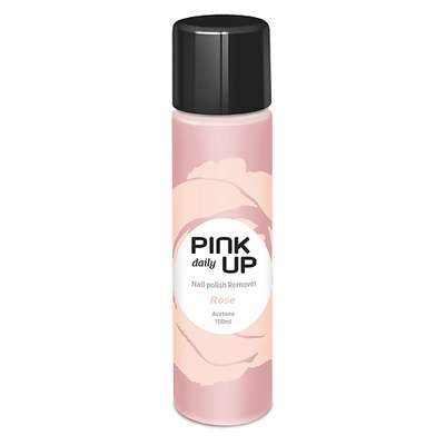 PINK UP Жидкость для снятия лака DAILY с ацетоном Роза 150