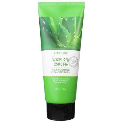 LEBELAGE Пенка для умывания с Алоэ Увлажняющая Cleansing Foam Aloe 180