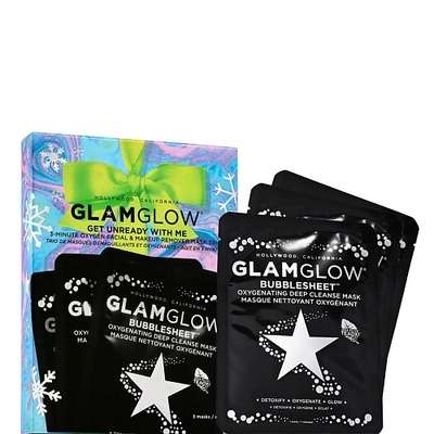 GLAMGLOW Набор Get Unready With Me 3-Minute Oxygen Facial & Makeup Remover Mask Trio