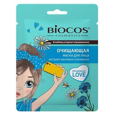 BIOCOS Тканевая мacка для лица Очищающая