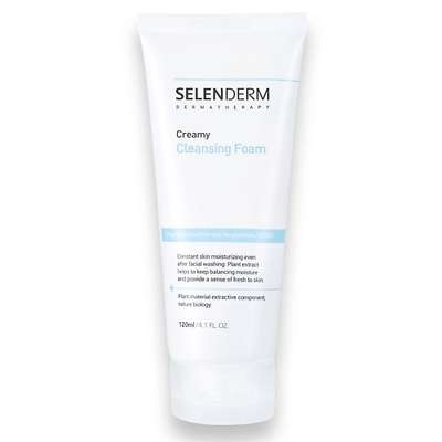 SELENDERM Очищающая пенка для лица Creamy cleansing foam 120