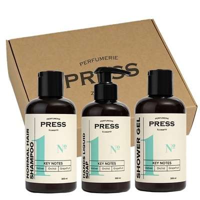 PRESS GURWITZ PERFUMERIE Набор Шампунь для волос безсульфатный № + Гель для душа + Жидкое мыло