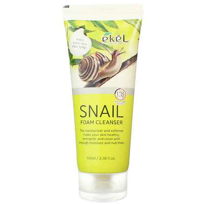 Ekel Пенка для умывания с Муцином улитки Омолаживающая Foam Cleanser Snail 100